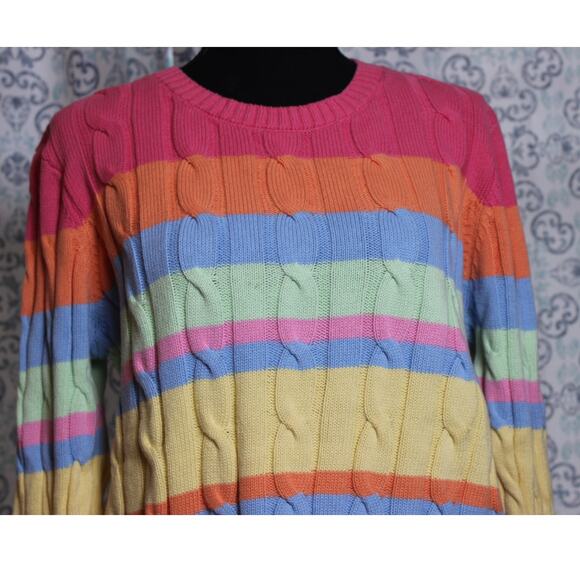 Appleseeds PL Crewneck‎ Sweater Pastel Stripe - Picture 2 of 7